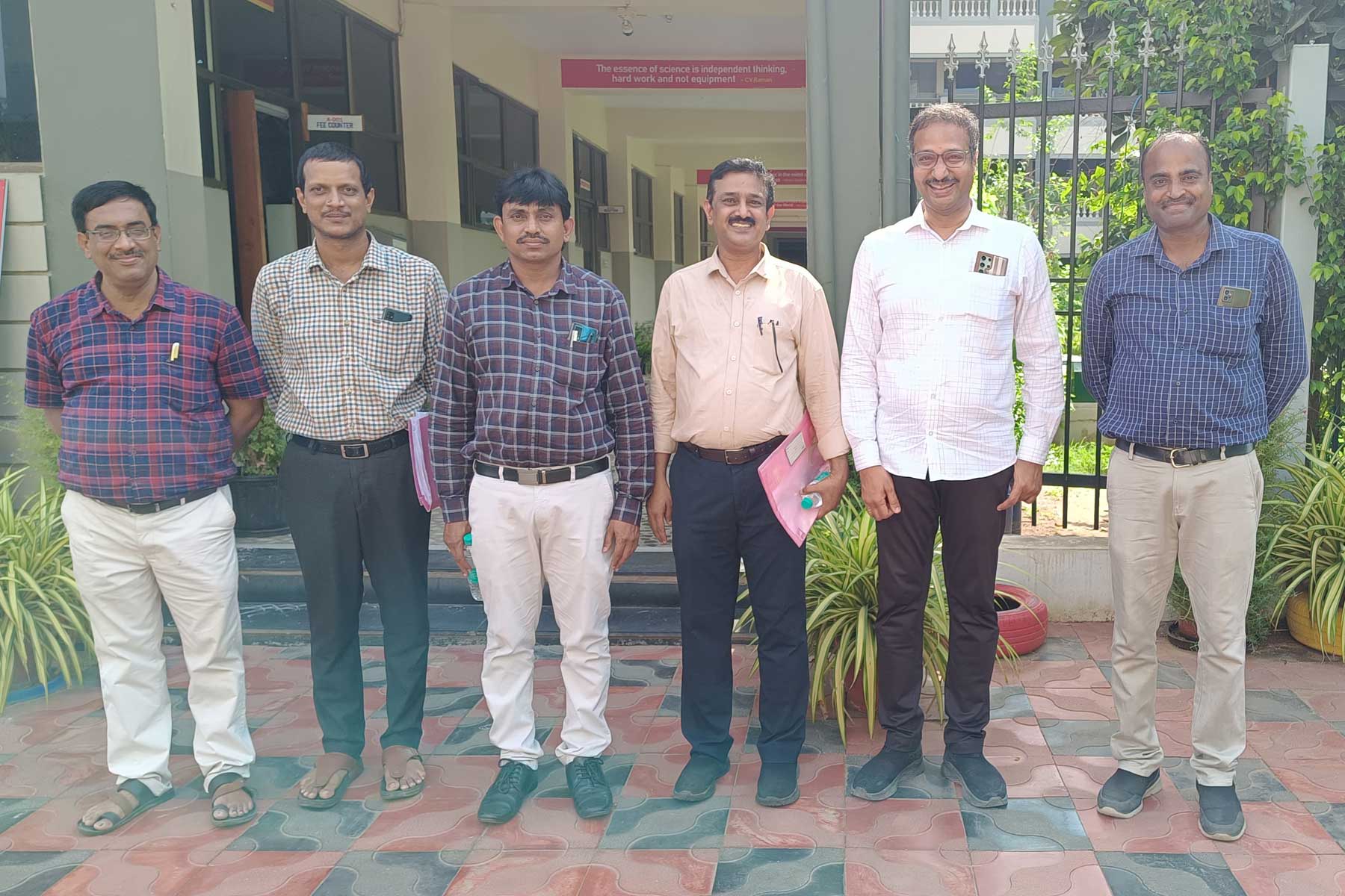 SPACES Degree College underwent an inspection by Andhra University