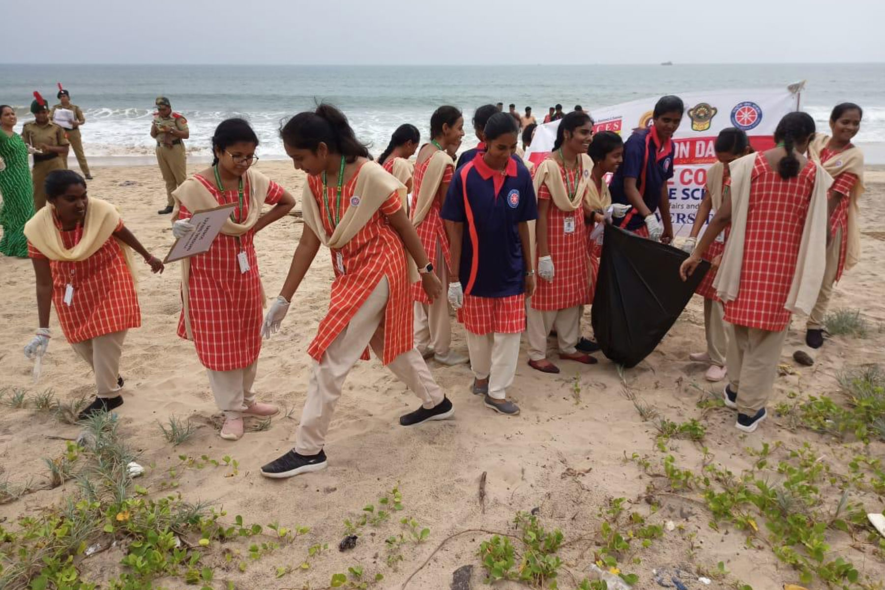 SPACES Degree College organized beach clean-up activity enthusiastically