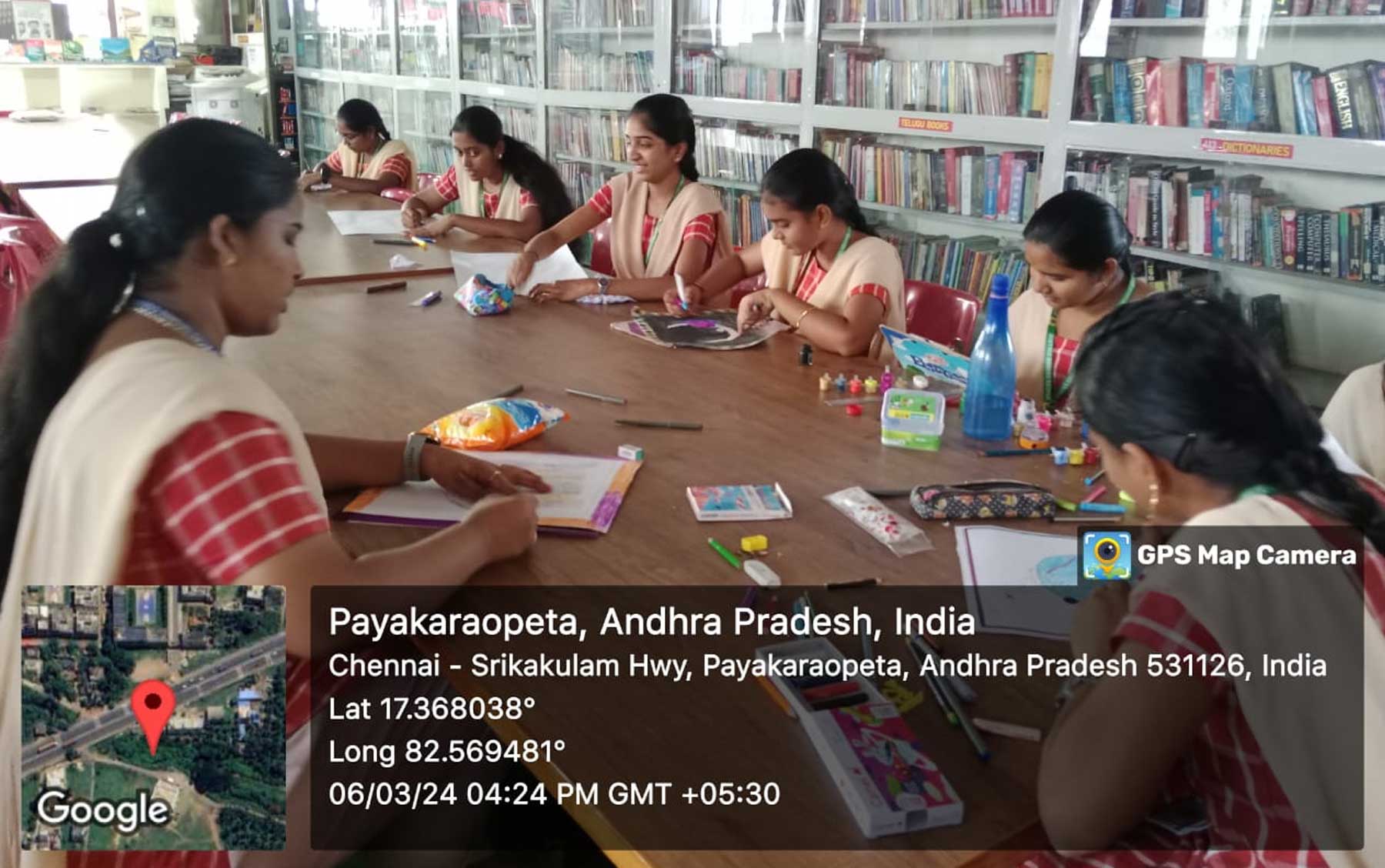 SPOT PAINTING COMPETITION CONDUCTED TO GIRL STUDENTS ON THE  EVE OF INTERNATIONAL WOMEN'S DAY 2024