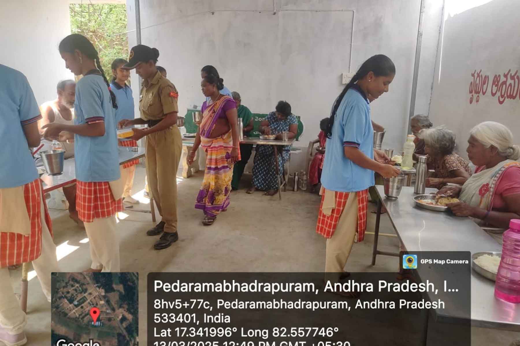 Food Donation at Sai Annapurna Old Age Home, Tuni – A Noble Initiative by NCC Cadets