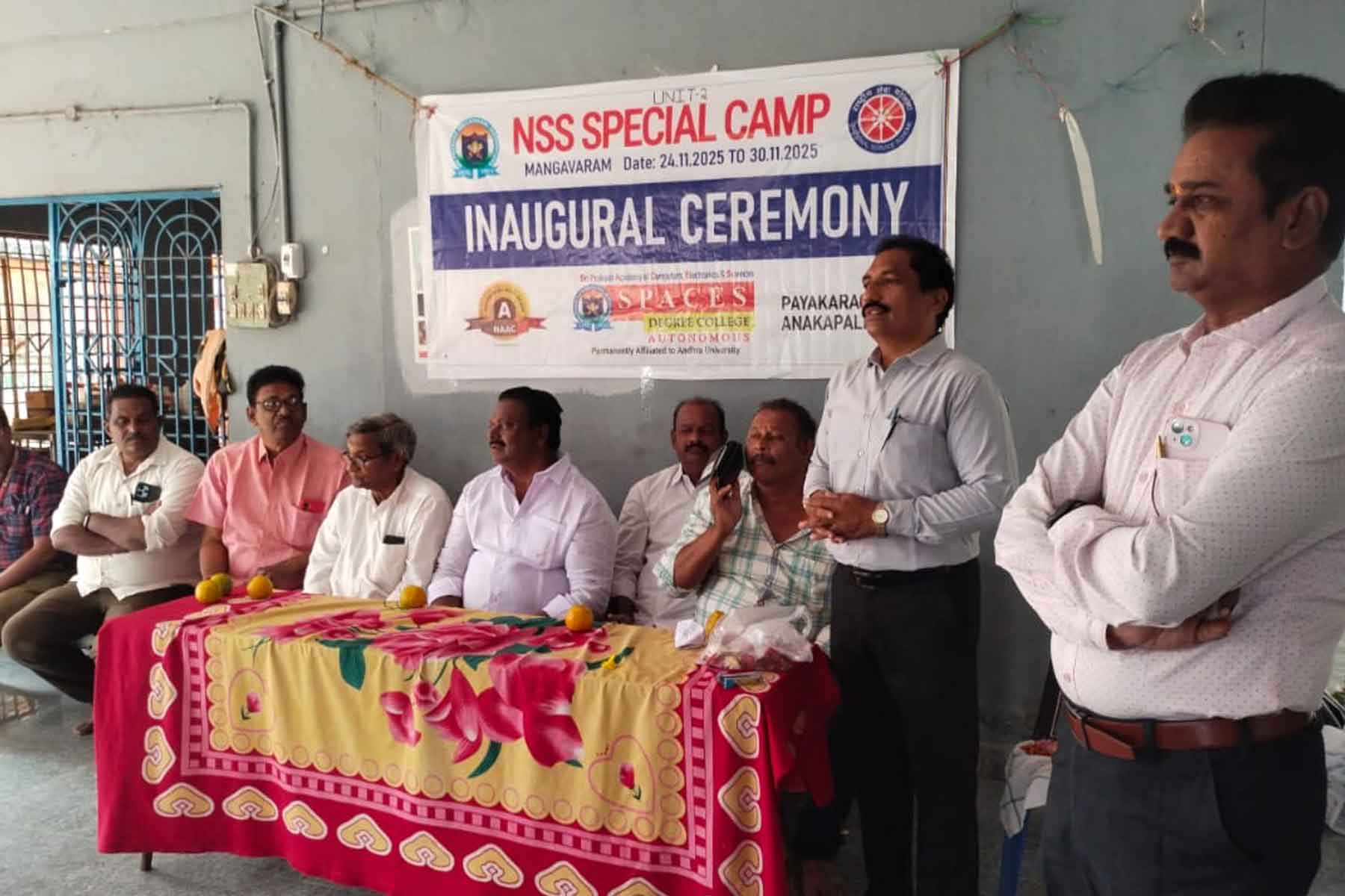 NSS Special Camp begins with enthusiasm and community spirit at Mangavaram Village.