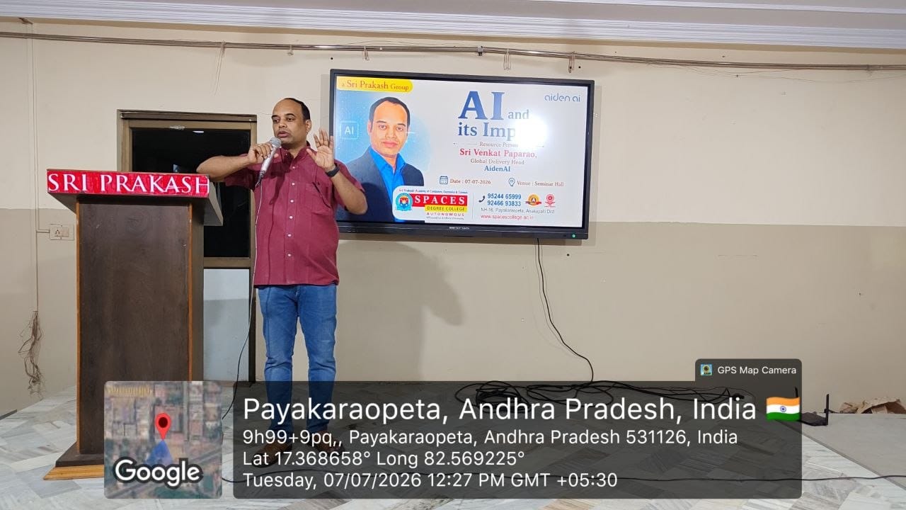Guest Lecture on "Artificial Intelligence (AI) and Its Impact" Conducted Under the Memorandum of Understanding (MoU) With AidenAI 