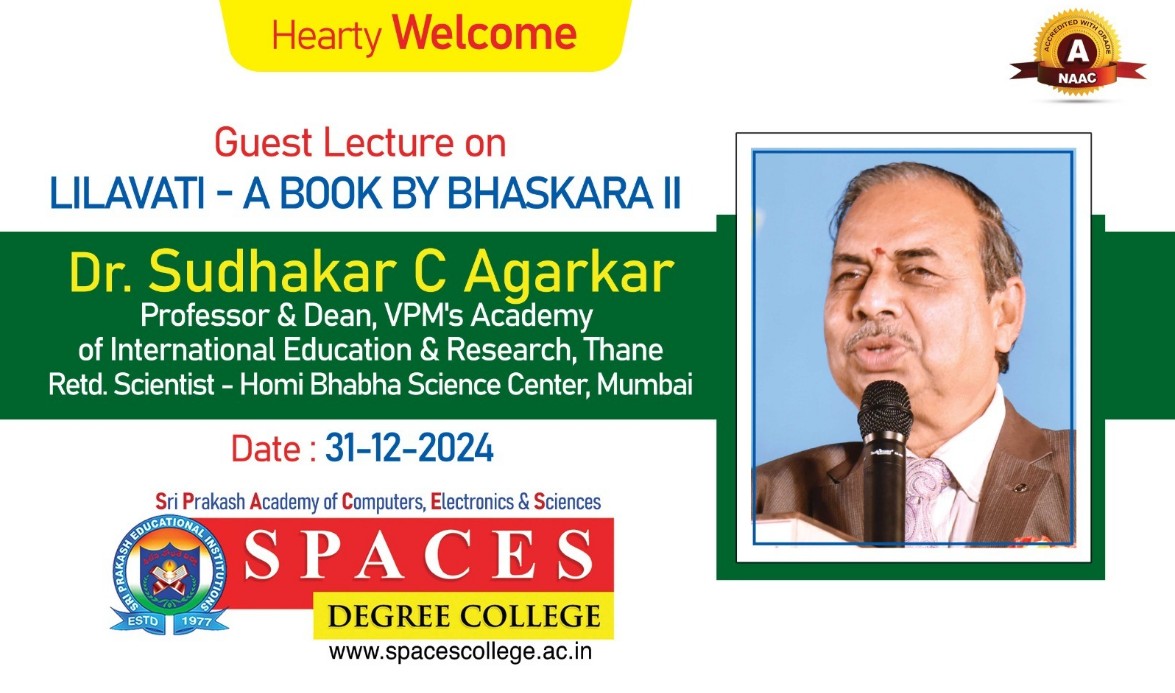Guest Lecture by Prof. Sudhakar C Agarkar