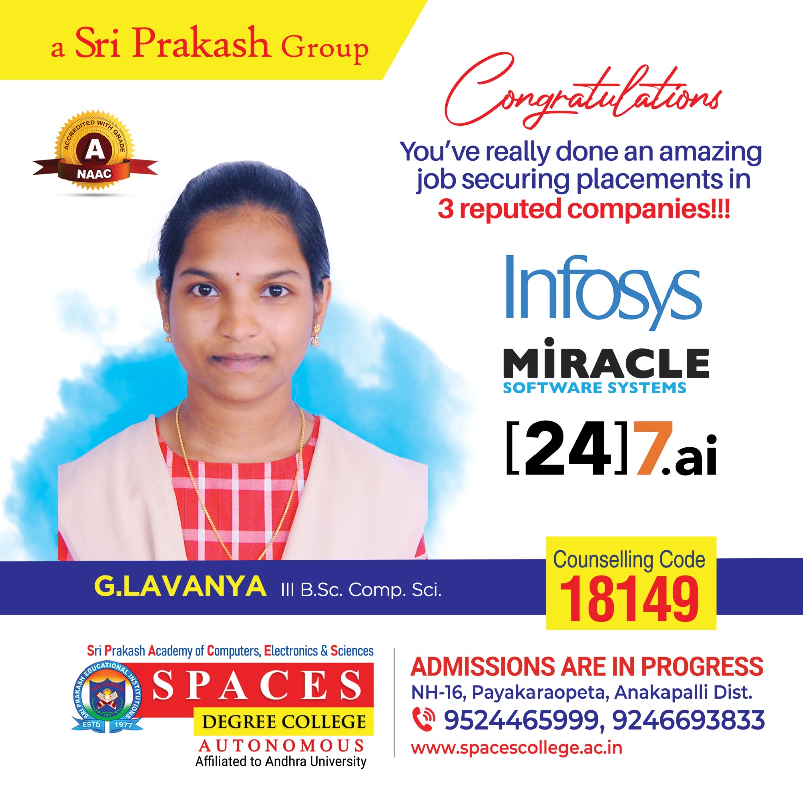 G. Lavanya - Placements Star Feature Banner